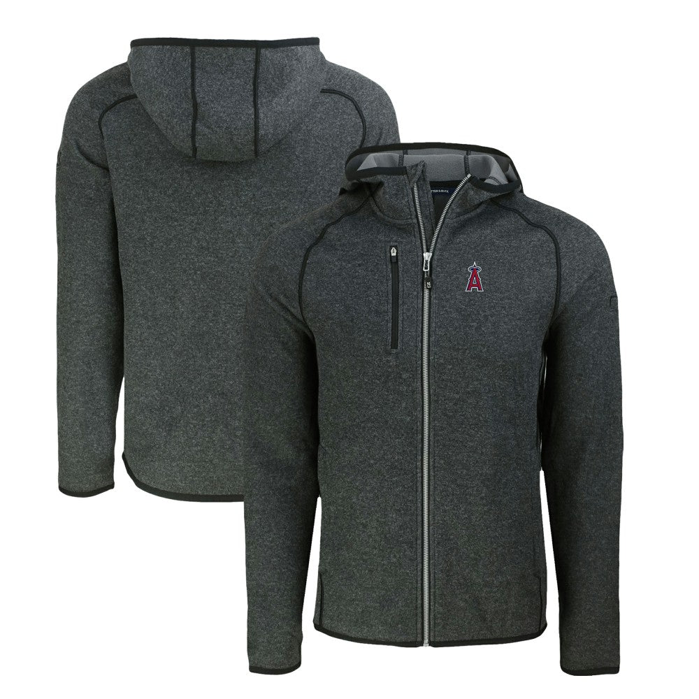 Los Angeles Angels Cutter & Buck Mainsail Full-Zip Hooded Jacket - Heather Charcoal Jackets