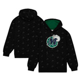 Dallas Mavericks Hardwood Classics Allover Print Pullover Hoodie Black - Mitchell & Ness