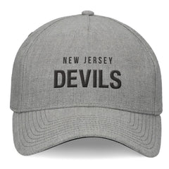 New Jersey Devils Fanatics Elements A-Frame Leather Strapback Hat - Heather Gray | US 200496207