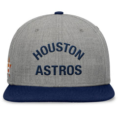 Houston Astros Fanatics Elements Flat Brim Snapbuckle Hat - Heather Gray/Navy Hats