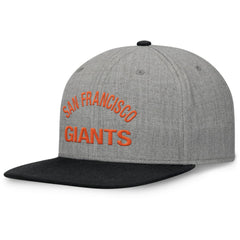 San Francisco Giants Fanatics Elements Flat Brim Snapbuckle Hat - Heather Gray/Black Hats