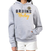 Boston Bruins G-III 4Her by Carl Banks Women's Team Sport Tri-Blend Fleece Hoodie - Heather Gray | US 200497132