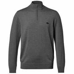 New York Jets Charles Tyrwhitt Merino Quarter-Zip Pullover Sweater - Gray Pullover