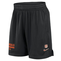 Cincinnati Bengals 2024 Sideline Performance Mesh Shorts - Black Shorts