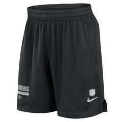 Las Vegas Raiders 2024 Sideline Performance Mesh Shorts - Black Shorts
