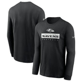 Baltimore Ravens Sideline Dri-FIT Long Sleeve T-Shirt - Black T-shirts
