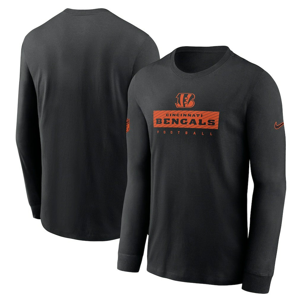 Cincinnati Bengals Sideline Dri-FIT Long Sleeve T-Shirt - Black T-shirts