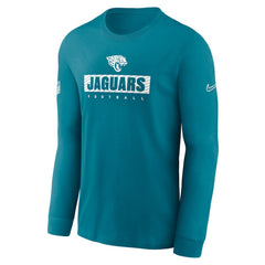 Jacksonville Jaguars Sideline Dri-FIT Long Sleeve T-Shirt - Teal T-shirts
