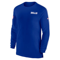 Buffalo Bills Sideline Coach UV Performance Long Sleeve T-Shirt - Royal T-shirts