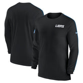 Detroit Lions Sideline Coach UV Performance Long Sleeve T-Shirt - Black T-shirts