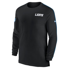 Detroit Lions Sideline Coach UV Performance Long Sleeve T-Shirt - Black T-shirts