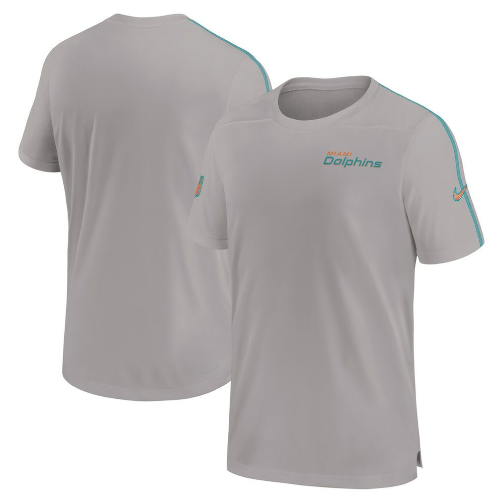 Miami Dolphins 2024 Sideline Coach UV Performance T-Shirt - Gray T-shirts