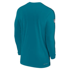 Jacksonville Jaguars Sideline Coach UV Performance Long Sleeve T-Shirt - Teal T-shirts