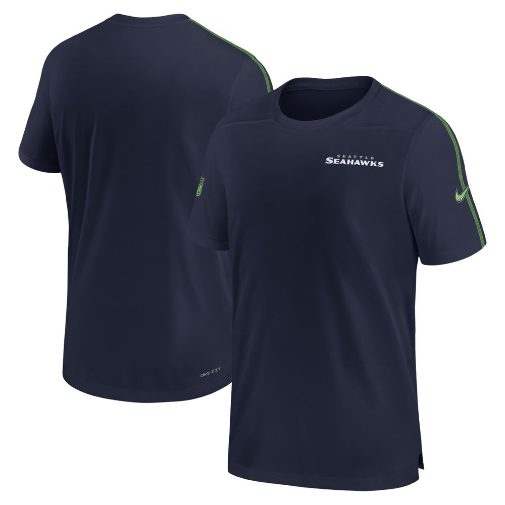 Seattle Seahawks 2024 Sideline Coach UV Performance T-Shirt - College Navy T-shirts