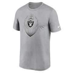 Las Vegas Raiders Primetime Legend Icon Performance T-Shirt - Heather Gray T-shirts