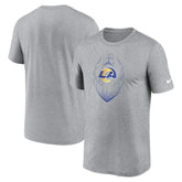 Los Angeles Rams Primetime Legend Icon Performance T-Shirt - Heather Gray T-shirts