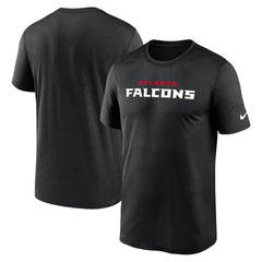 Atlanta Falcons Primetime Legend Wordmark Performance T-Shirt - Black T-shirts
