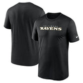 Baltimore Ravens Primetime Legend Wordmark Performance T-Shirt - Black T-shirts