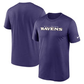 Baltimore Ravens Primetime Legend Wordmark Performance T-Shirt - Purple T-shirts