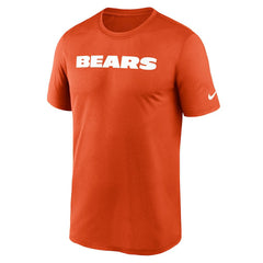 Chicago Bears Primetime Legend Wordmark Performance T-Shirt - Orange T-shirts