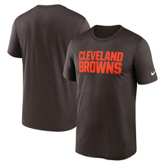 Cleveland Browns Primetime Legend Wordmark Performance T-Shirt - Brown T-shirts