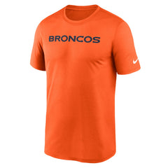 Denver Broncos Primetime Legend Wordmark Performance T-Shirt - Orange T-shirts