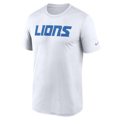 Detroit Lions Primetime Legend Wordmark Performance T-Shirt - White T-shirts