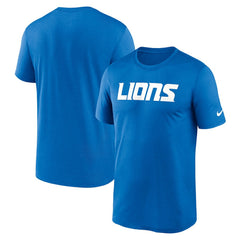 Detroit Lions Primetime Legend Wordmark Performance T-Shirt - Blue T-shirts