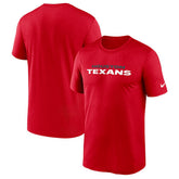 Houston Texans Primetime Legend Wordmark Performance T-Shirt - Red T-shirts