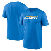 Los Angeles Chargers Primetime Legend Wordmark Performance T-Shirt - Powder Blue T-shirts