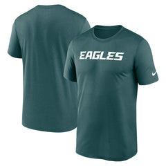 Philadelphia Eagles Primetime Legend Wordmark Performance T-Shirt - Midnight Green T-shirts