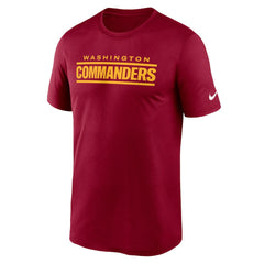 Washington Commanders Primetime Legend Wordmark Performance T-Shirt - Burgundy T-shirts