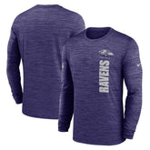 Baltimore Ravens Sideline Velocity Dri-FIT Long Sleeve T-Shirt - Purple T-shirts