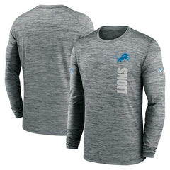 Detroit Lions Sideline Velocity Dri-FIT Long Sleeve T-Shirt - Gray T-shirts