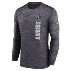 Las Vegas Raiders Sideline Velocity Dri-FIT Long Sleeve T-Shirt - Black T-shirts