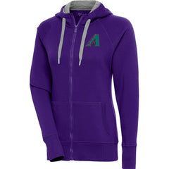Arizona Diamondbacks Antigua Women's Cooperstown Victory Full-Zip Hoodie - Purple Hoodies
