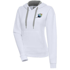 Tampa Bay Rays Antigua Women's Cooperstown Victory Pullover Hoodie - White Hoodies