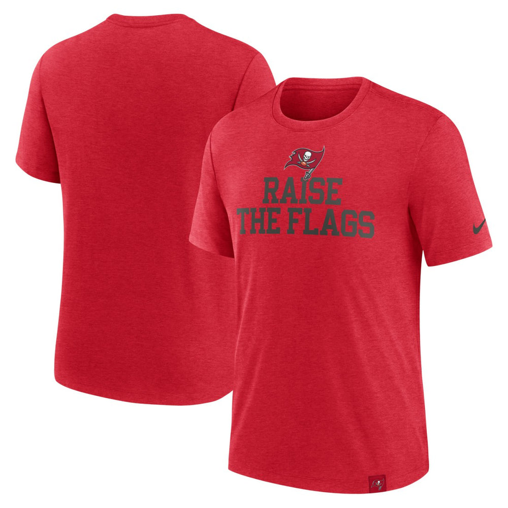 Tampa Bay Buccaneers Blitz Tri-Blend T-Shirt - Heather Red T-shirts