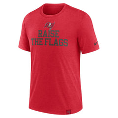 Tampa Bay Buccaneers Blitz Tri-Blend T-Shirt - Heather Red T-shirts
