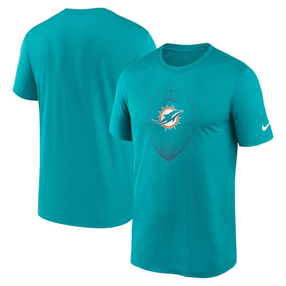 Miami Dolphins Big & Tall Blitz Legend Icon T-Shirt - Aqua T-shirts