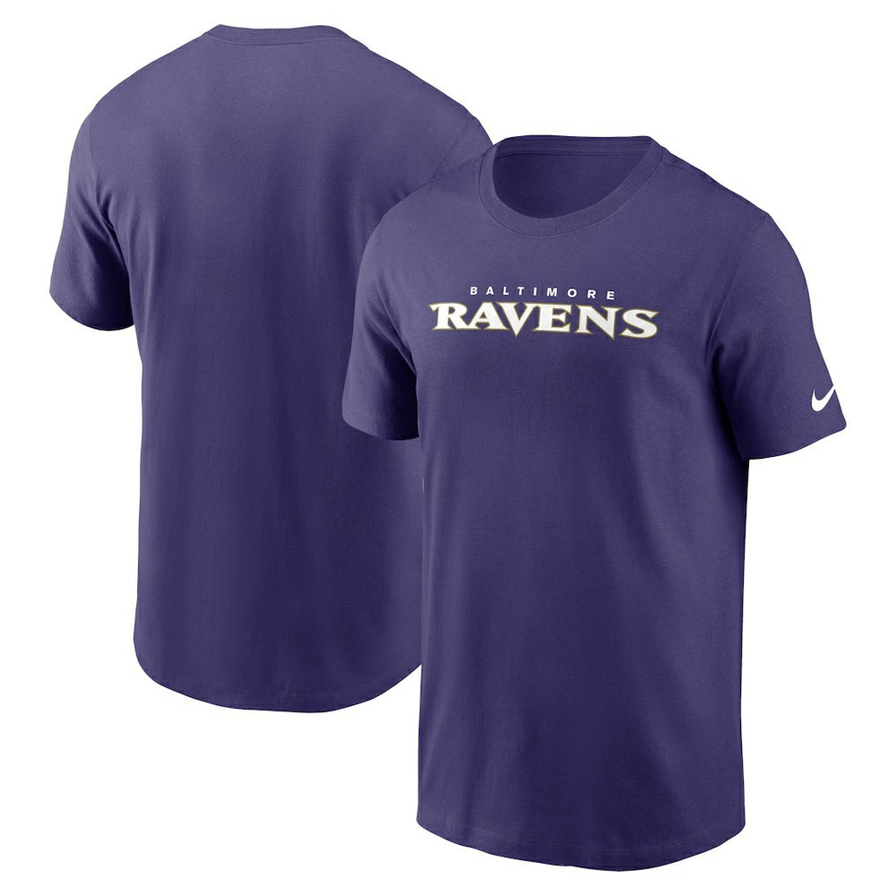 Baltimore Ravens Primetime Wordmark Essential T-Shirt - Purple T-shirts