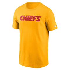 Kansas City Chiefs Primetime Wordmark Essential T-Shirt - Gold T-shirts