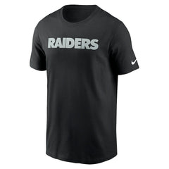 Las Vegas Raiders Primetime Wordmark Essential T-Shirt - Black T-shirts