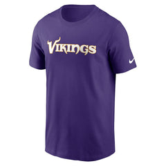 Minnesota Vikings Primetime Wordmark Essential T-Shirt - Purple T-shirts