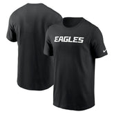 Philadelphia Eagles Primetime Wordmark Essential T-Shirt - Black T-shirts