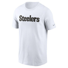 Pittsburgh Steelers Primetime Wordmark Essential T-Shirt - White T-shirts