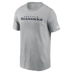 Seattle Seahawks Primetime Wordmark Essential T-Shirt - Heather Gray T-shirts