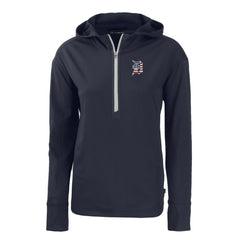 Detroit Tigers Cutter & Buck Women's Daybreak Eco Recycled Half-Zip Hoodie - Navy Hoodies