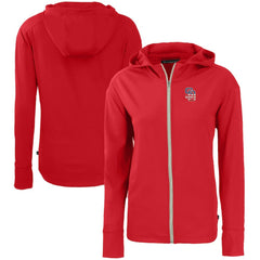 San Diego Padres Cutter & Buck Women's Daybreak Eco Recycled Full-Zip Hoodie - Red Hoodies