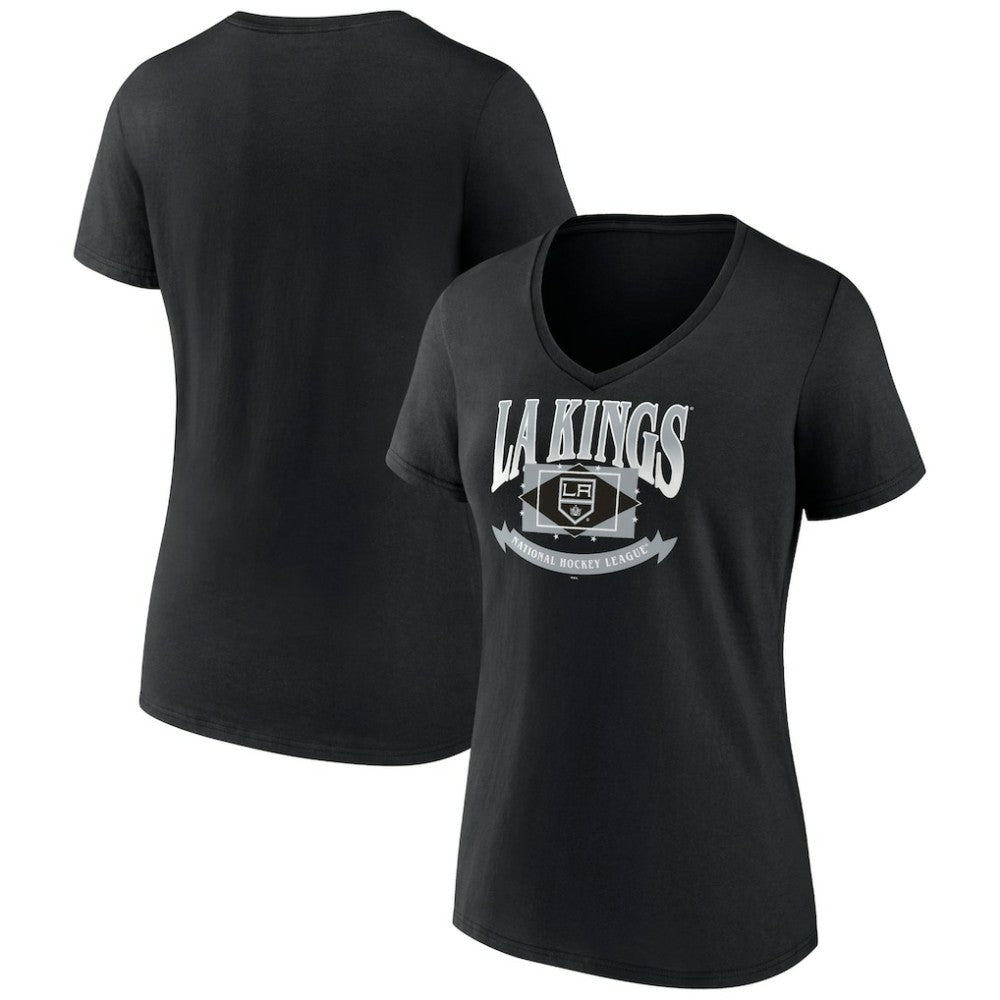 Los Angeles Kings Women's Slapshot V-Neck T-Shirt - Black | US 200501592